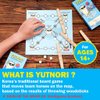 GEEKBEAR YUTNORI Board Game - Korean Board Game YUNNORI- Traditional Korean Folk Game with Yuts - Traditional Korean Family Game with Woodsticks - Korea YUT Nori Game