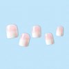 White Press on Nails Short Square Solid Color Ombre Fake Nails with Glue Natural Acrylic False Nails Stick on Nails for Women Girls Gift, Gel Nail Kit, Polish-Free Solid Color Manicure 24Pcs