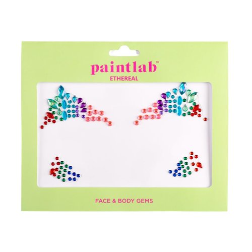 PaintLab Eye Gems, Self-Adhesive Rhinestones for Makeup, Face Jewels for Beginners, Kids, Teens, and Women, Ethereal