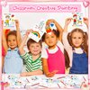 CPicdn 24 Pack Valentine’s Day Gifts Mini Watercolor Kids Paint Set, DIY Valentines Greeting Card Watercolor Paint Bulk for Boys Girls School Classroom Exchange Gift Valentines Cards Party Favors