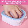 Teenitor Nail Soaking Bowl, Soak Off Bowl Nail Soaking Bowl Acetone Proof, Soak Off Gel Polish Remover Bowl, Manicure Bowl for Hand and Cuticle Peeler Scraper Cuticle Oil Nail File and Nail Buffer