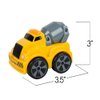 ArtCreativity 3.5 Inch Pull Back Construction Vehicle Toys for Kids - Set of 3 - Includes Mini Dump Truck, Tow Truck, and Concrete Mixer - Best Gift, Party Favors for Boys & Girls - Yellow and Grey