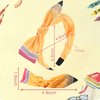 Totelux Back to School Pencil Headband Bow Hair Band Yellow Hair Accessories for Women Girls Teachers Toddler Student School Classroom Party Supplies
