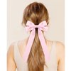 2PCS Silky Satin Hair Bows Pink Hair Ribbon Clips for women Ponytail Holder Hair Accessories Alligator Clips Hair Bow for Women Girls Toddlers Teens Kids