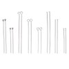 PH PandaHall 560pcs 8 Styles 304 Stainless Steel Eye Pins 30mm 40mm 50mm Head Pins Ball 22 Gauge Head Pins Findings Open Eye Pin for Earring Bracelet Pendant Jewelry Making, Stainless Steel Color