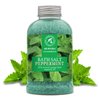 Bath Sea Salt Peppermint 21.16 Oz (600g) - Bath Salts with Peppermint Essential Oil for Bath Soak - Relaxing Bath - Body Care - Muscle Relaxation - Aromatherapy Bath Salts - Mint Bath Salt