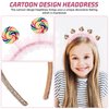 4pcs Lollipop Headbands Pink Candy Headband Sweet Princess Headband Hair Hoops Hair Accessories Party Favors