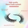 ESHARP Fake Eyelashes Natural Volume Mink Lashes 11mm Fluffy Wispy Strip Lashes 100% Handmade Soft Comfortable 5 Pairs Lashes Pack
