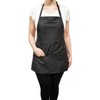 CHARLENE Short Vinyl Apron Waterproof Chemical Proof for Salon Stylist Nail Art Makeup Grooming (Black)