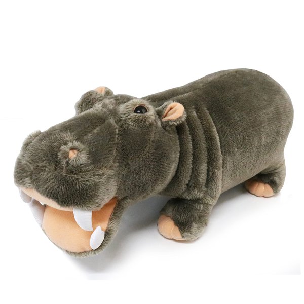 Ice King Bear Wild Animal Stuffed Animals Zoo Family Plush Toy (Hippo 14 Inches)