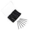Generic 200 PCS Bobby Pins Black Hair Pins Metal Hair Clips Hair Accessories Decorations with Clear Storage Box for Women and Girls by JCYL (Black, 2.16 inch)