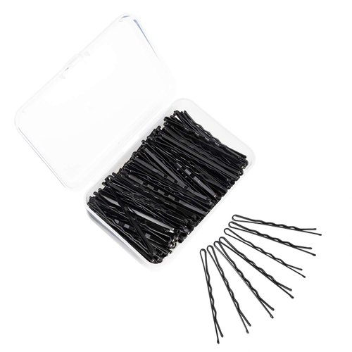 Generic 200 PCS Bobby Pins Black Hair Pins Metal Hair Clips Hair Accessories Decorations with Clear Storage Box for Women and Girls by JCYL (Black, 2.16 inch)