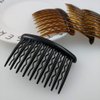 8 Pieces Plastic Hair Side Combs 17 Teeth Hair Clip Comb Straight & Wave Teeth Hair Combs Tortoise Side Comb Hair Accessories Bridal Wedding Veil Comb for Women Girls, Different 4 Colors