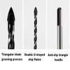 TOEGA 5Pcs Concrete Drill bits, Masonry Drill bit Set, for Tile, Brick, Cement, Concrete, Glass, Plastic, Cinder Block, Wood etc, Best for Concrete and Brick Wall Ceramic Tile on