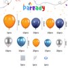 Blue and Orange Balloon Garland Arch Kit, Navy Blue and Orange Silver Space Balloons Arch for Astronaut Party Supplies, Party Balloons for Outer Space Theme Birthday Baby Shower Decorations