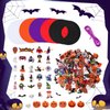 15 Sets Halloween Wreath Decorations Halloween Wreath Signs Craft Kit Felt Halloween Crafts Halloween Door Wreath Hanging Halloween Arts and Crafts with Stickers for Halloween Party Indoor Outdoor