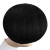 [For Wedding] YoungSee U Tip Hair Extensions Black U Tips Human Hair Extensions Jet Black U Tip Hair Extensions Real Human Hair 22In Keratin Hair Extensions Black Pre Bonded Hair Extension 50s/50g