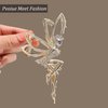 Fashion Elf Hair Clip Metal Hair Clips for Girls Rhinestone Hair Claws Fairy Hair Claw Clips for Thick Hair Gold Claw Clip Hair Barrettes Crystal Hairpin Elf Hairclips Shark Clip Hair Accessories
