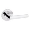 Kwikset Milan Interior Privacy Door Handle with Lock, Door Lever For Bathroom and Bedroom, Polished Chrome Reversible Keyless Push Button Lock Door Lever