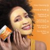 ulluxe Turmeric Vitamin C Clay Mask, Brightening Hydrating Face Mask, Clay Face Mask Deep Cleansing Pores, Improves Dark Spots, Acne, Skin Care Facial Mask Tightens Skin, Evens Skin Tone, 5.29 oz