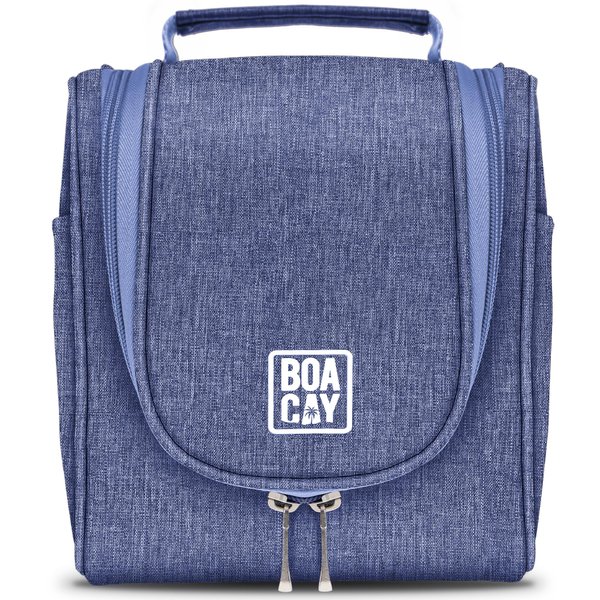 BOACAY Small Hanging Travel Toiletry Bag for Women and Men, Makeup Bag, Bathroom & Shower Organizer Kit for Accessories, Cosmetics, Travel Essentials