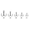 AMHDV 100pcs Treble Hooks Barbed Sharp Treble Hook for Freshwater and Saltwater (Black, 8# 100pcs)