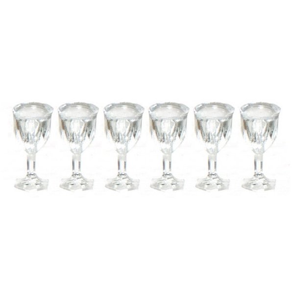 Farrow Industries 1:12 Scale 6 Pc Empty Cut Stemware Set #Fa40323