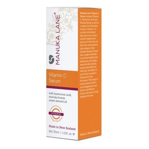 Vitamin C Serum for Face and Neck with Hyaluronic Acid, Manuka Honey & Sweet Almond Oil | Plant Based Formula | Carefully formulated to keep your skin young and healthy!
