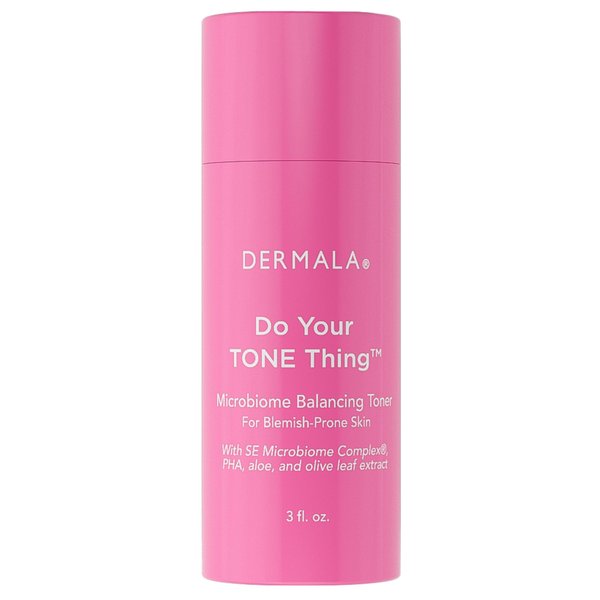 Dermala Do Your Tone Thing Balancing Toner | pH Balanced Solution PHA Oil Controlling Facial Toner for Blemish Prone Skin | Gentle Exfoliation Calms Hydrates Moisturizes for All Skin Types | 3 fl oz