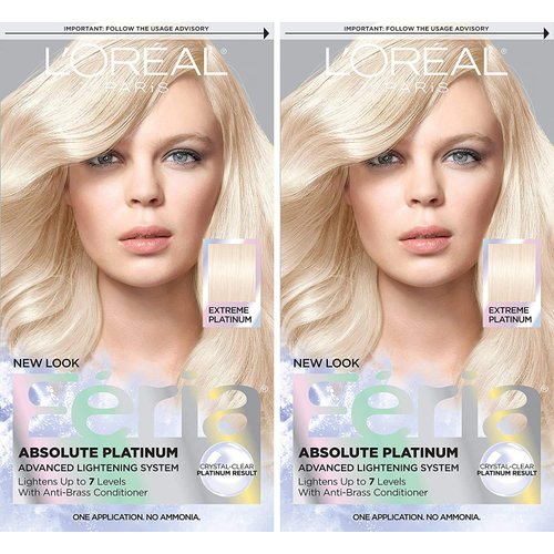 L'Oreal Feria Absolute Platinums Hair Color, Extreme Platinum 1 ea (Pack of 2)