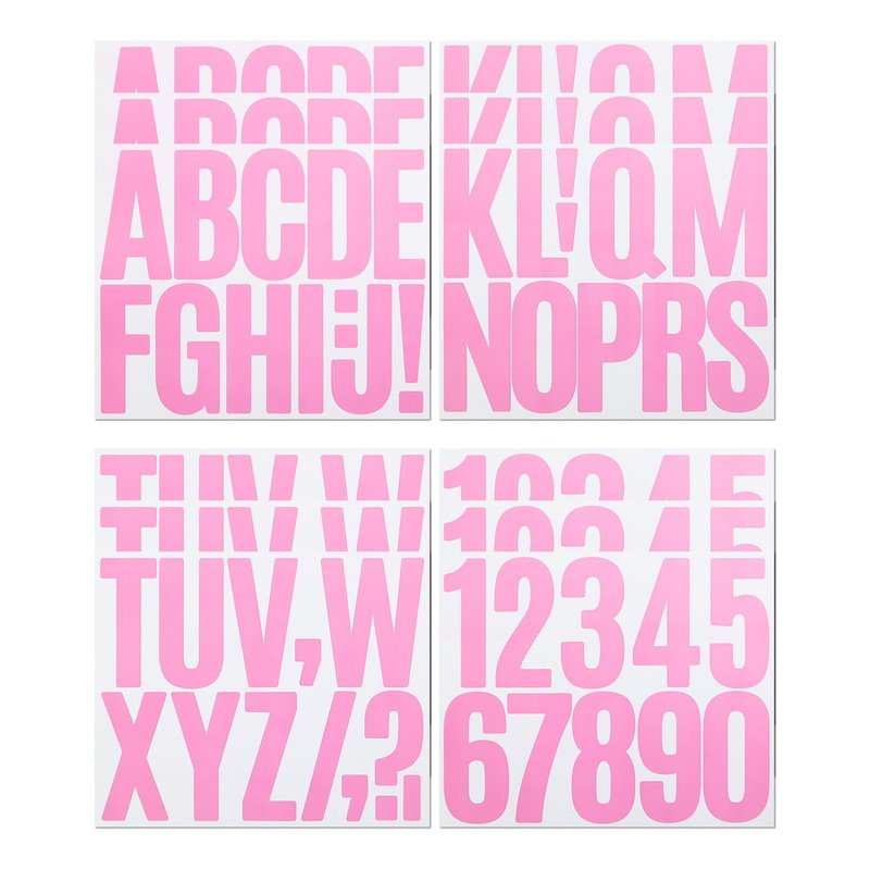 3 Inch Letter Stickers, 138 Pieces Self Adhesive Alphabet Number ...
