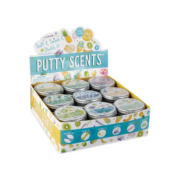 MindWare Putty Scents: Series 1 Variety Pack Scented Putty - 36 Tins Great for Birthday Party, Stocking Stuffers or End of The Year Teacher Giveaways