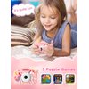 Knagsfa Kids Camera Toys for 3-12 Year Old Girls Boys,Children Digital Video Camcorder Camera with Cartoon Soft Silicone Cover, Best Birthday Festival Gift for Kids - 32G SD Card Included, Pink