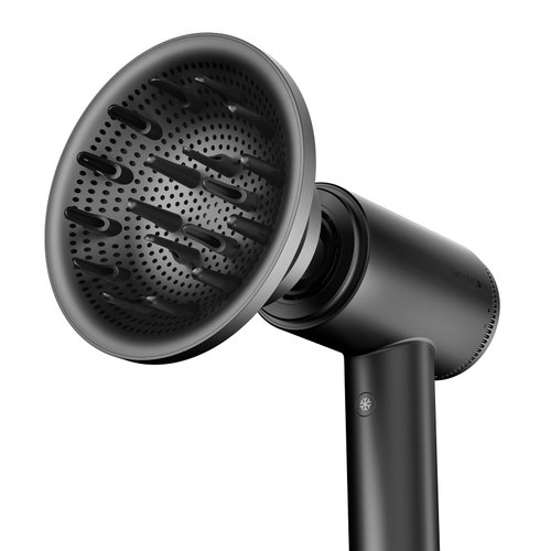 SKYMOON Hair Dryer Diffuser, Magnetic Hairdryer Diffuser Attachment for Curl Definition and Volumizing Styling, Dark Grey