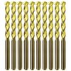 Masonry Drill Bit Set 1/8 in. Carbide Tip Golden Flute Drill Concrete Rock-10Pcs