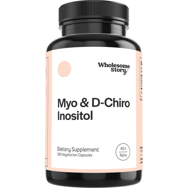 Myo-Inositol & D-Chiro Inositol Capsules, 90-Day Supply, 40:1 Ratio for Hormonal Balance & Ovarian Health