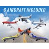 Crelloci Toy Airplane 6 Pack Mini Diecast Airplanes, Aircraft Plane Playset Includes Glider Planes, Airlines Plane Toys for Birthday Party Favor Toys for Kids Boys and Girls