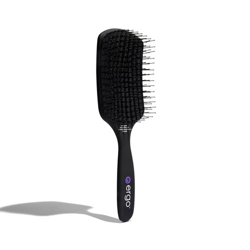 Ergo Super Gentle Mini Paddle Brush for Blow Drying - Hair Brushes for Women with Thick or Thin Hair - Dual Hairbrush for Women - Detangler Hair Brush - Gently Detangles Curly or Wet Hair - ERG1000
