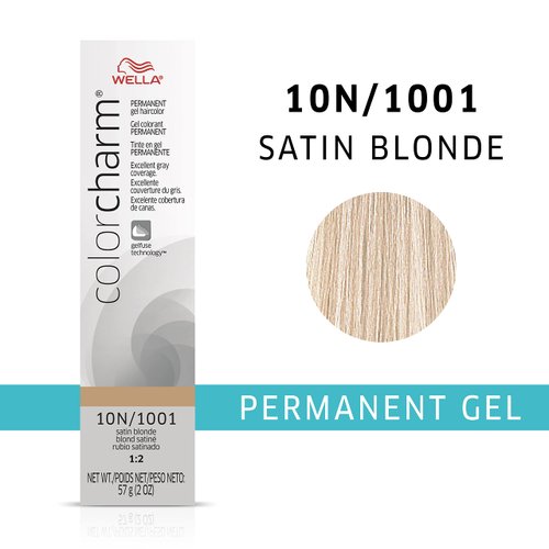 WELLA colorcharm Permanent Gel Hair Color for Gray Coverage, 10N Satin Blonde