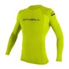 O'Neill Youth Basic Skins UPF 50+ Short Sleeve Rash Guard, Lime, 14