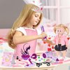 Hair Salon Toys for Girls, 40Pcs Girl Beauty Salon Playset Pretend Hair Styling Set with Hairdryer, Curling Iron, Mirror, Barber Apron and Styling Accessories for Toddler Makeup Party Christmas