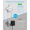 [2-Pack] European Travel Plug Adapter, VINTAR Foldable International Travel Adapter with 4 Outlets 4 USB Ports(2 USB C), 8 in 1 Type C Travel Essentials Charger for US to Most of Europe Spain France