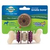 PetSafe Busy Buddy Bristle Bone Dog Toy - Treat-Holding Toy for Small Dogs - Treat Rings Included - Rigorously Tested Ingredients - Purple, Extra Small (BB-BRI-BN-XS)