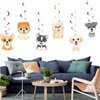 12 Pcs Dog Paw Prints Puppy Hanging Swirls Ceiling Streamers Decorations, for Dog Paw Prints Birthday Party Favors Supplies and Baby Shower Decorations
