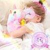Unicorns Gifts for Girls Kids Toys 3 4 5 6 7 8 9 10 Years Old with 12PCS Unicorn Plush /Locked Diary/Glowing Blanket/Eye Mask/Crossbody Bag/Mirror 12PCS Teen Girl Birthday Christmas Unicorn Toy