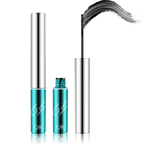4D Ultra Fine Black Mascara for Fine Short Eyelash, Lengthening & Thickening Mascara, Thin Mascara for Women, 2.5 mm Brush Mascara No Clumping, Long-lasting