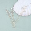 Allereyae Crystal Pearl Wedding Hairpins Barrette CZ Rhinestone Hair Pins Barrette Gold Pearl Hairpins Faux Pearl Bridal Headpieces Decorative Bobby Pins Headwear Bridal Hair Accessories for Women and