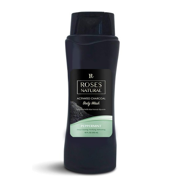 Natural Activated Charcoal Body Wash (Peppermint)