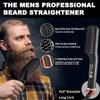Beard Kit,Beard Grooming Kit,w/Beard Straightener,Beard Oil,Beard Balm,Beard Comb,Beard Scissor,Razor & Brush Stands,Bag,E-Book,Beard Care Christmas Dad Gifts for Men Him Father