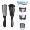 Emoly 2 Pack Detangling Brush for Natural Hair-Detangler for America 3a to 4c Kinky Wavy, Curly, Coily Hair, Detangle Easily with Wet/Dry (Black)